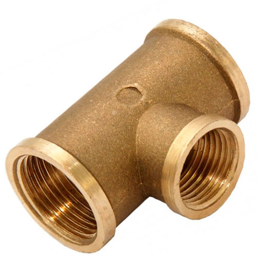 Тройник переходной 3/4х1/2х3/4 внутренняя резьба латунь
