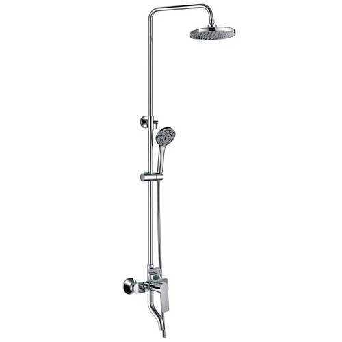 Душевая система HAIBA 2414 с верхнем душем, смесителем и ручной лейкой, хром