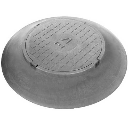 Люк канализационный с конусом D 1000 серый (1,5т)
