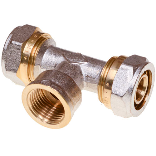 Тройник металлопласт 16-1/2-16 внутренняя резьба