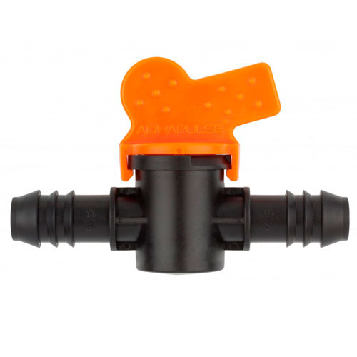Кран проходной  D16 для трубки капельного полива