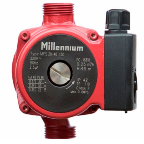 Насос циркуляционный для отопления MPS 20-60 (130 мм)  Millennium