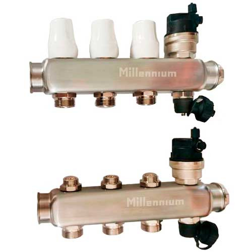 Коллекторная группа Millennium 1 на 3 выхода квадратная