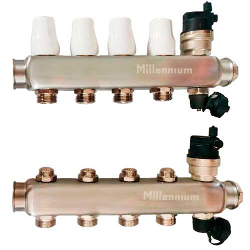 Коллекторная группа Millennium 1 на 4 выхода квадратная
