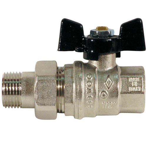 Кран шаровой 3/4 гайка-гайка ручка LD Pride