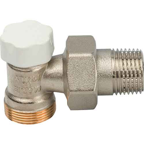 Вентиль балансировочный (кран для радиатора нижний) угловой 3/4 нр под евроконус Vieir